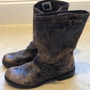 Distressed Frye Veronica Short Boot